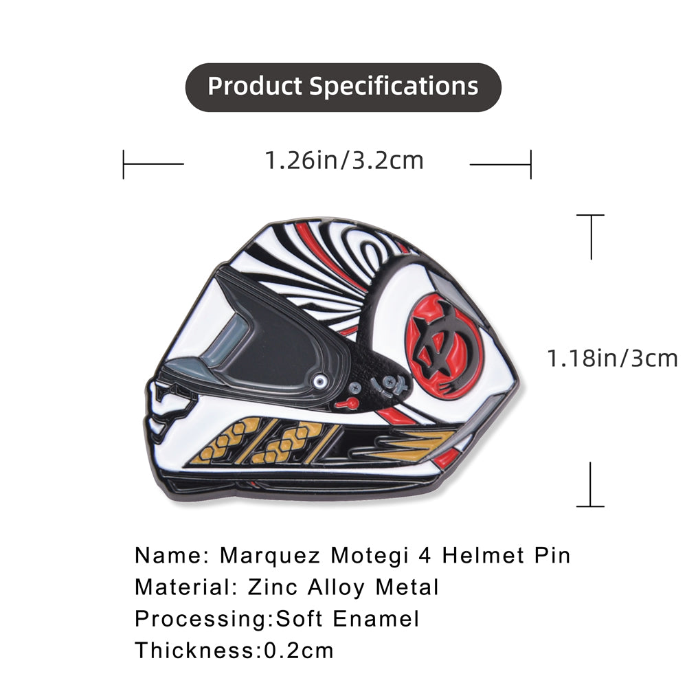 93-Marc-Marquez-Shoei-X15-X-fifteenth-Motegi-4-Motorcycle-Helmet-Lapel-Pin-Badges-size