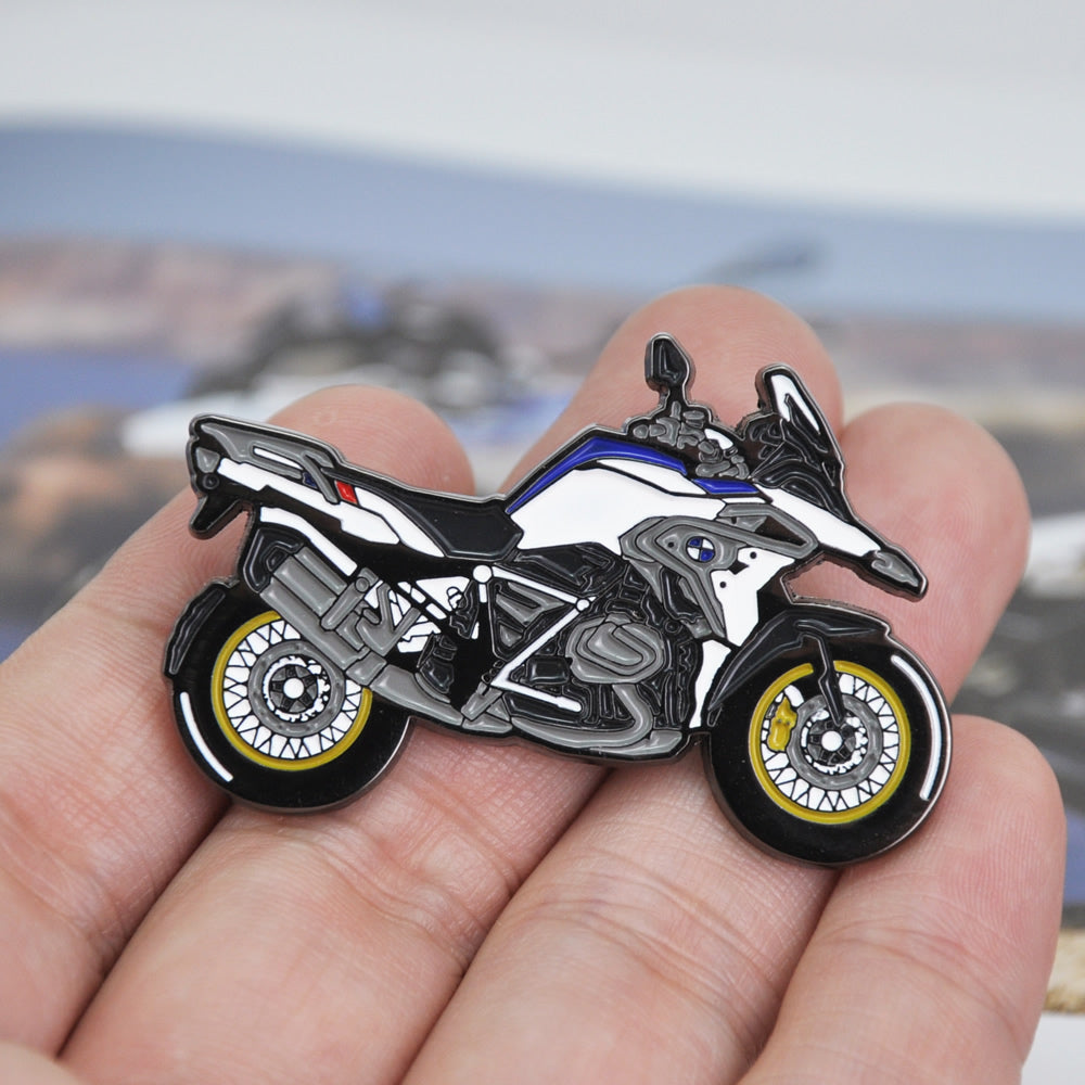 BMW-Motorrad-R1250GS-Adventure-Motorbike-Motorcycle-Enamel-Lapel-Pin-Badges-Clips