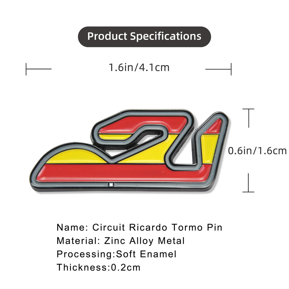 Circuit-Ricardo-Tormo-Motogp-Valencia-GP-motocycle-lapel-enamel-racetrack-Pins-badge-size