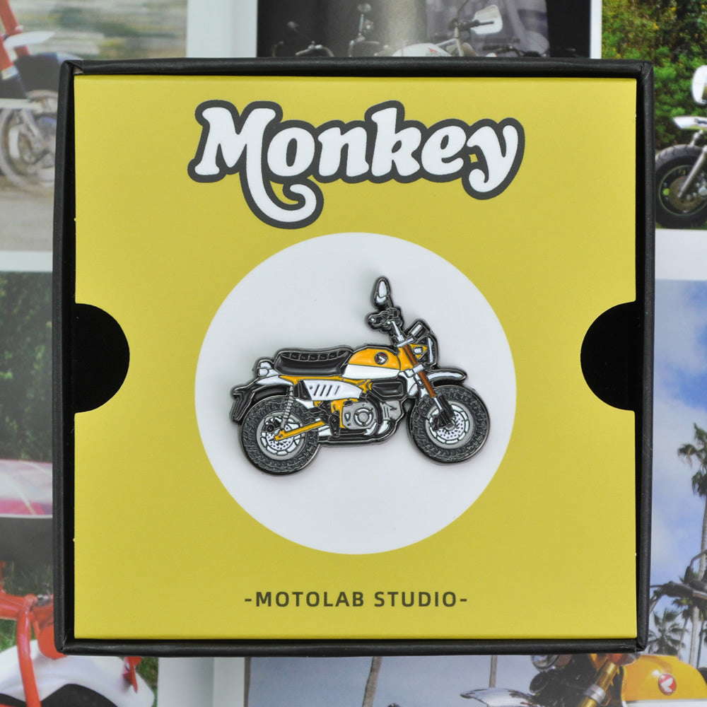 Honda-Monkey-125-Retro-Mini-Trail-Vintage-Minibike-Motorcycle-Motorbike-Gift-Pin-Badge