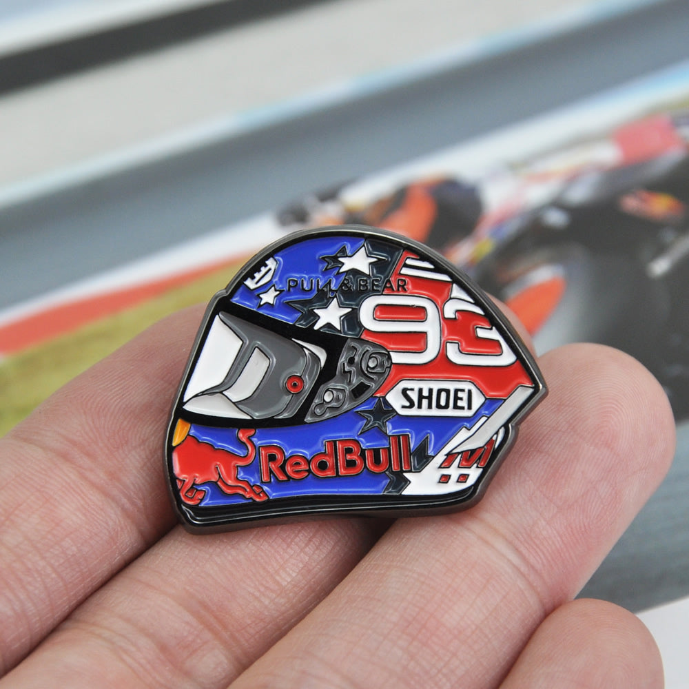 Marc-Marquez-AmericasGP-Shoei-X14-MotoGP-Helmet-Lapel-Pin-Badge