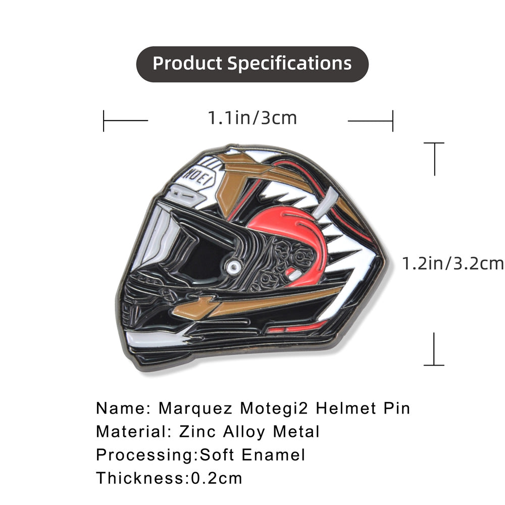 Marc-Marquez-Shoei-X14-Motogp-Motegi2-Motorcycle-Motorbike-Helmet-Lapel-hat-backpack-enamel-Pins-Badges-Gifts-for-Fans-Biker-Rider-size