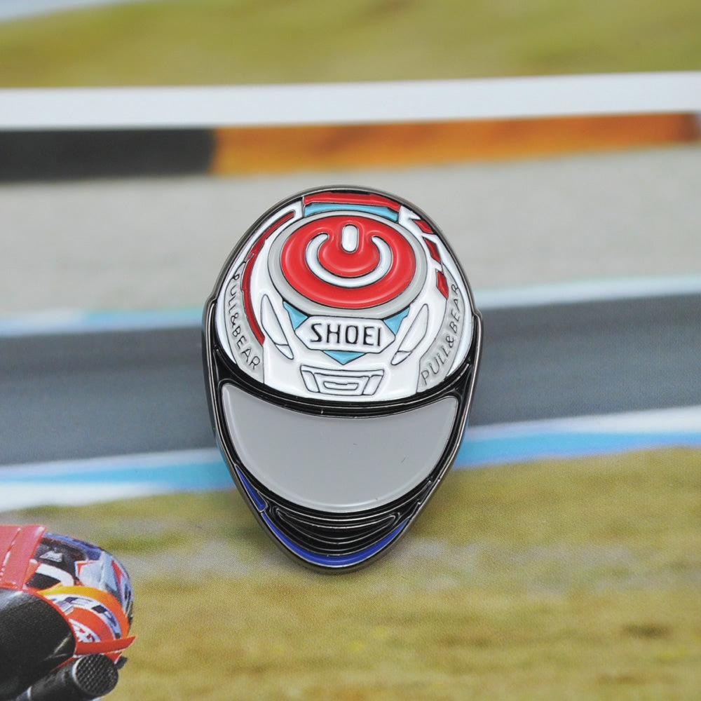 Marc-Marquez-Shoei-X14-Powerup-Motorcycle-Race-Helmet-pin-badge