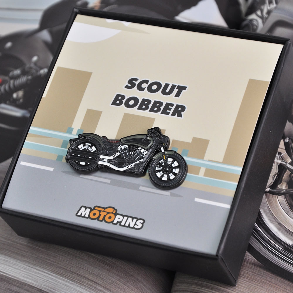 Indian Scout Bobber Motorcycle Lapel Pin Badge