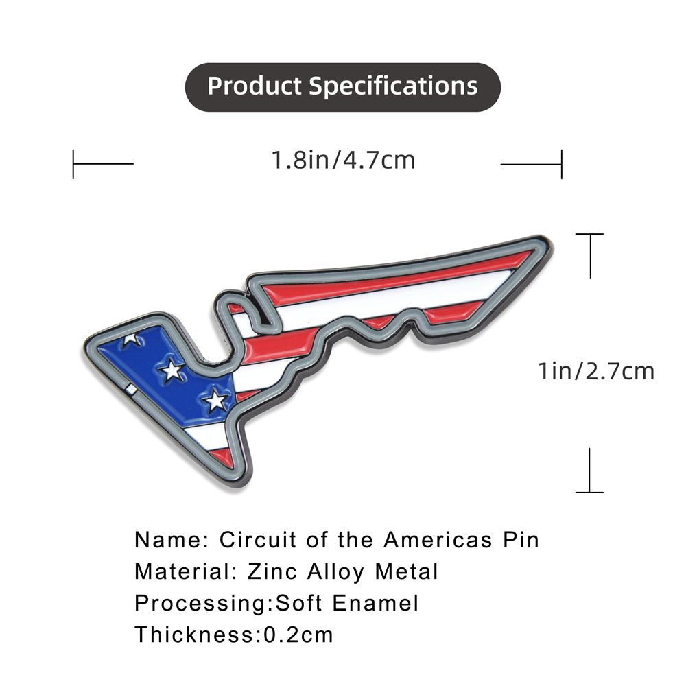 Race-track-Americas-USA-COAT-Pins-Badges