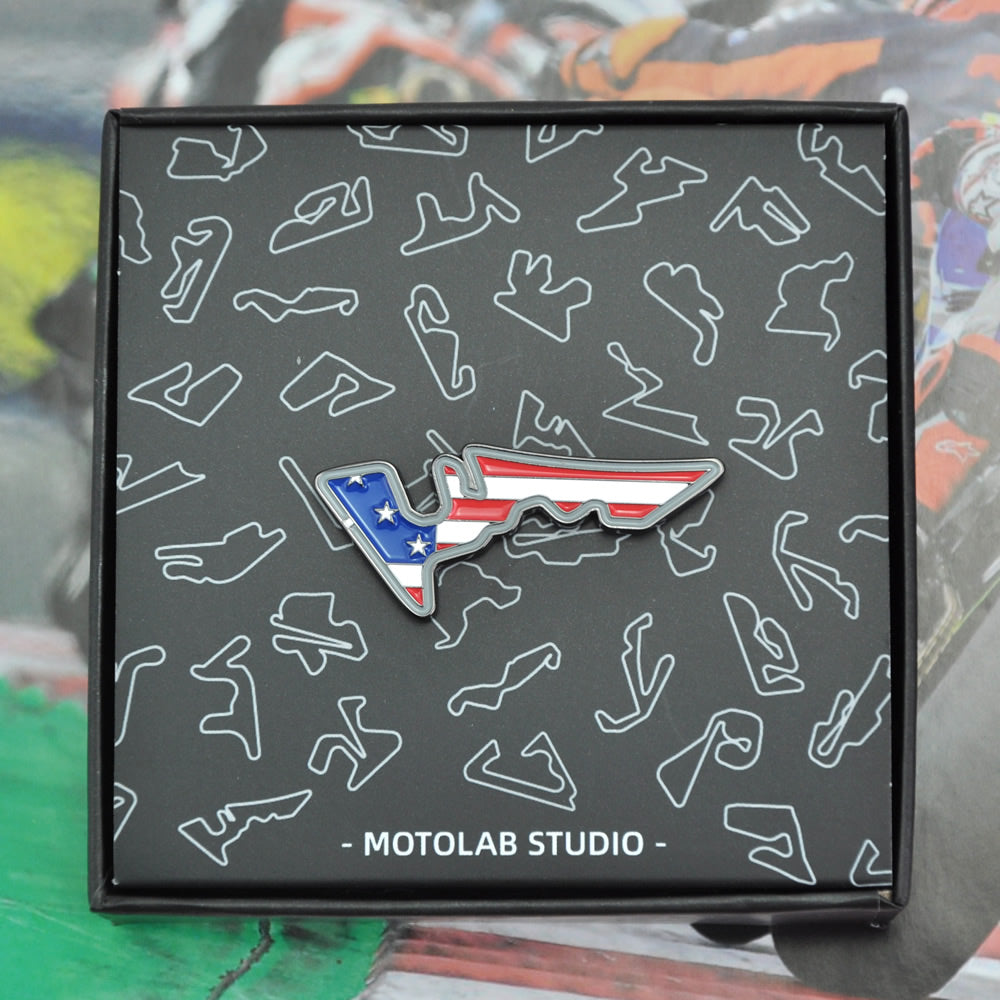    Racing-Track-Circuit-of-the-Americas-COAT-Motogp-Motorcycle-Pins-Badges-enamel-Lapel-gift-package