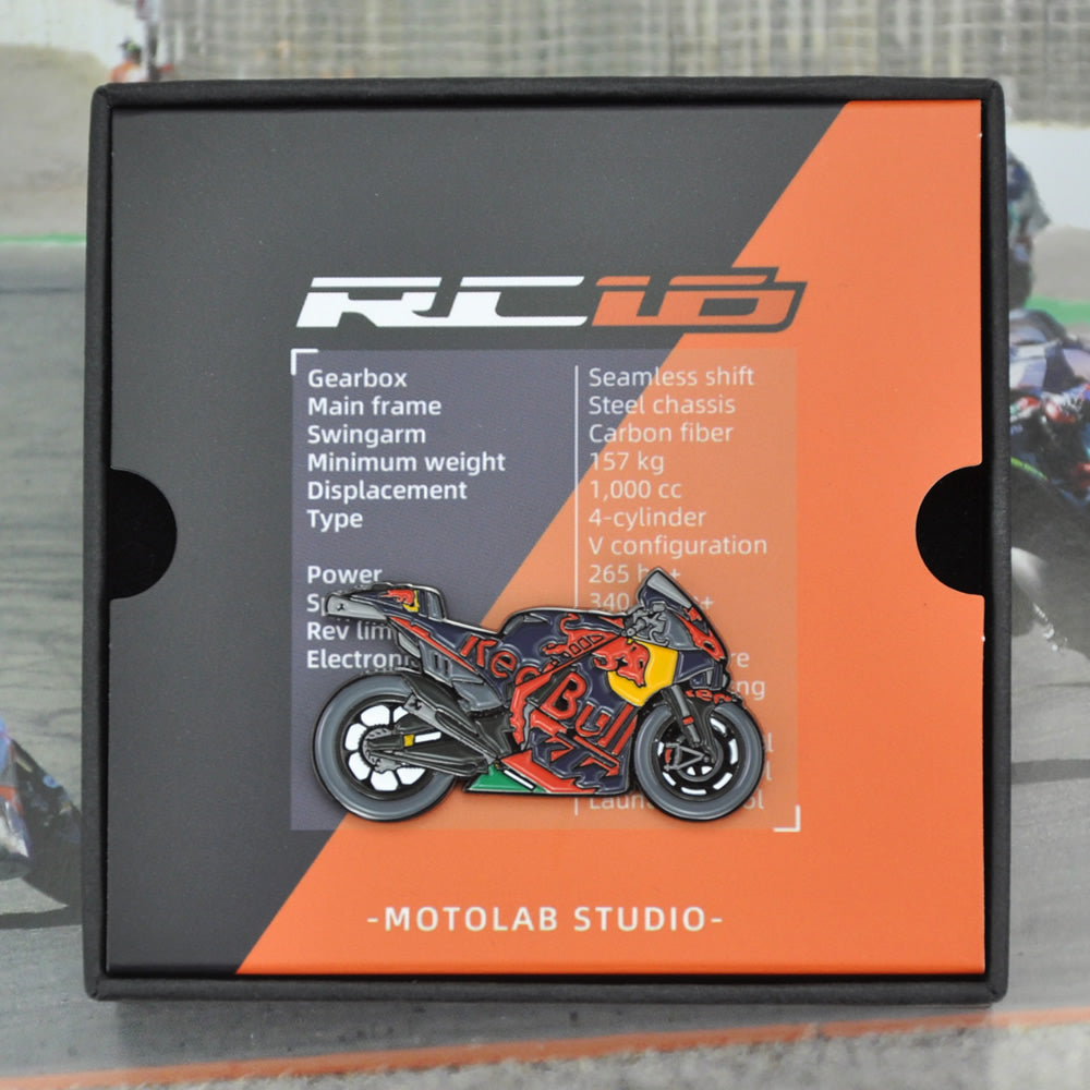    Redbull-KTM-Factory-Racing-RC16-MotoGP-GP-Bike-Motorcycle-Pins-Badges-Gift-Package