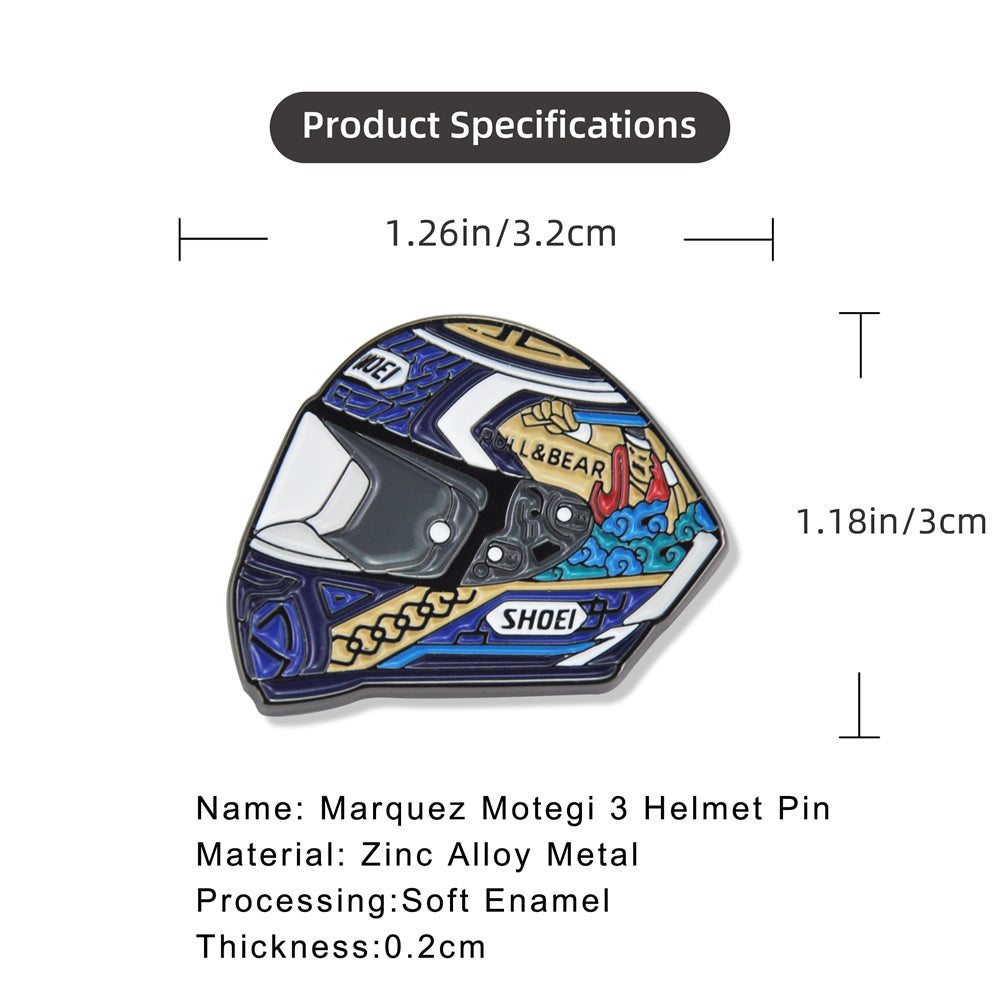 Shoei-Marc-Marquez-X-14-Motegi3-Motogp-motorbike-Race-Helmet-Motorcycle-Lapel-Pin-Badge-gift-for-riders-size