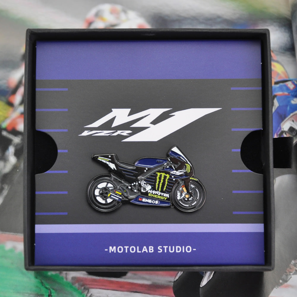     Yamaha-M1-MotoGP-Bike-Motorcycle-Enamel-Pin-Badge-Gift-Package