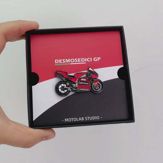 Bagnaia-63-Ducati-GP23-Motorbike-Motorcycle-MotoGP-Racing-Bike-Pin-Badge-Video