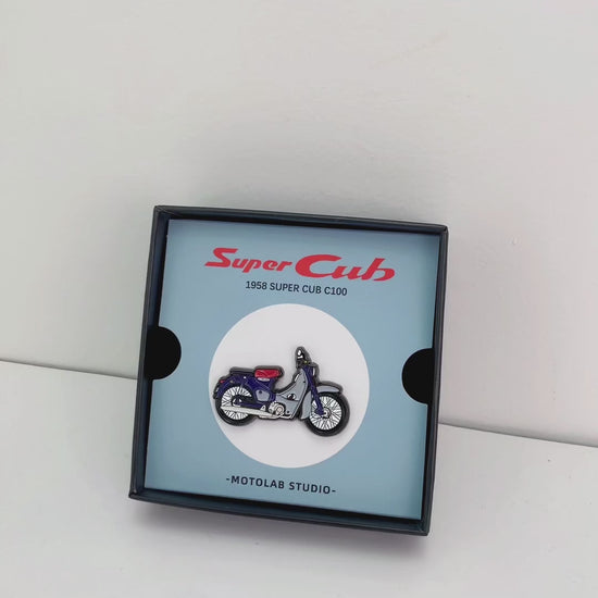 Honda-Super-Cub-C100-Motorcycle-Pin-Badge-Video