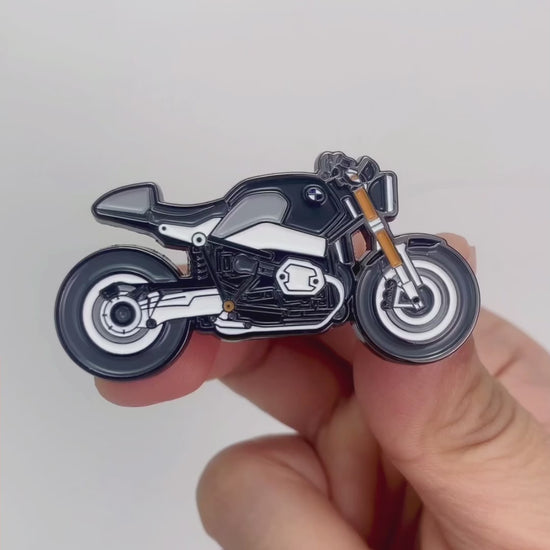 BMW-Motorrad-RnineT-Retro-Motorcycle-Motorbike-Lapel-Enamel-Pin-Badges-video