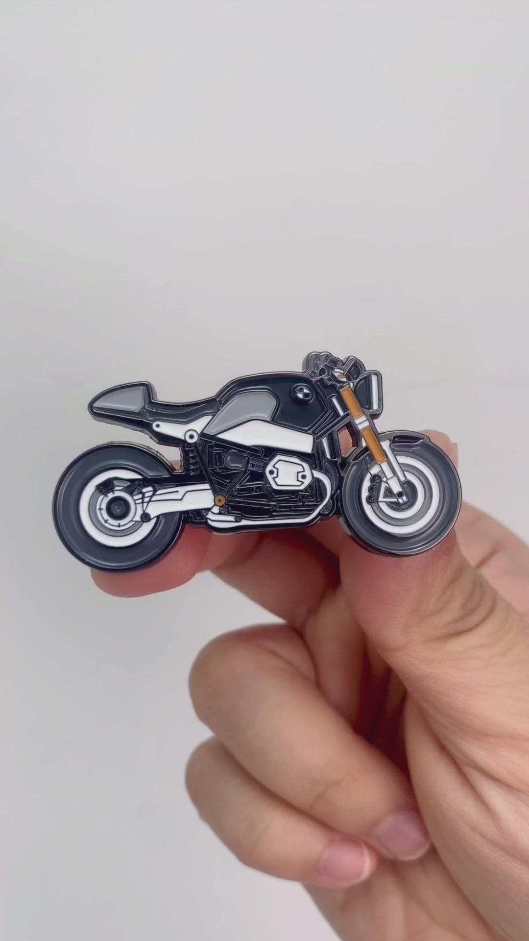 BMW-Motorrad-RnineT-Retro-Motorcycle-Motorbike-Lapel-Enamel-Pin-Badges-video