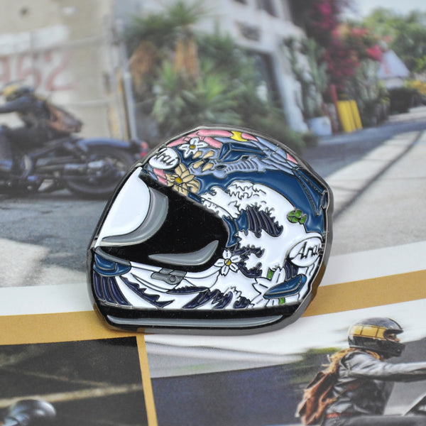 RX-7X Oriental Motorcycle Helmet Lapel Pins Gifts for Bikers Riders ...