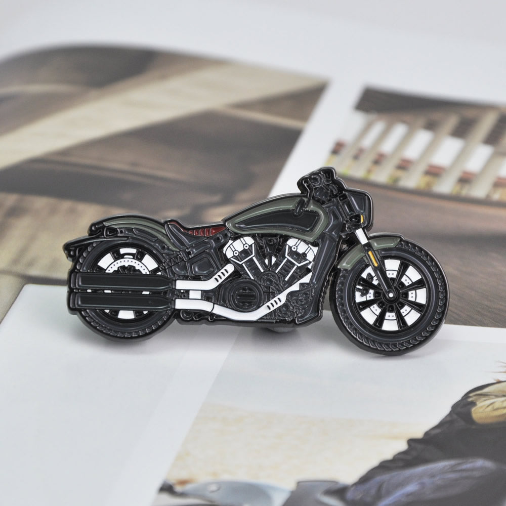 Indian Scout Bobber Motorcycle Lapel Pin Badge