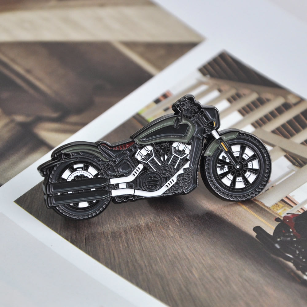 Indian Scout Bobber Motorcycle Lapel Pin Badge