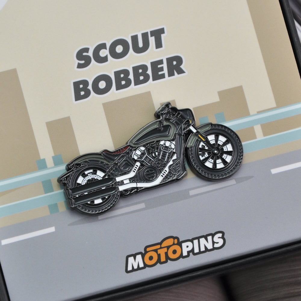 Indian Scout Bobber Motorcycle Lapel Pin Badge