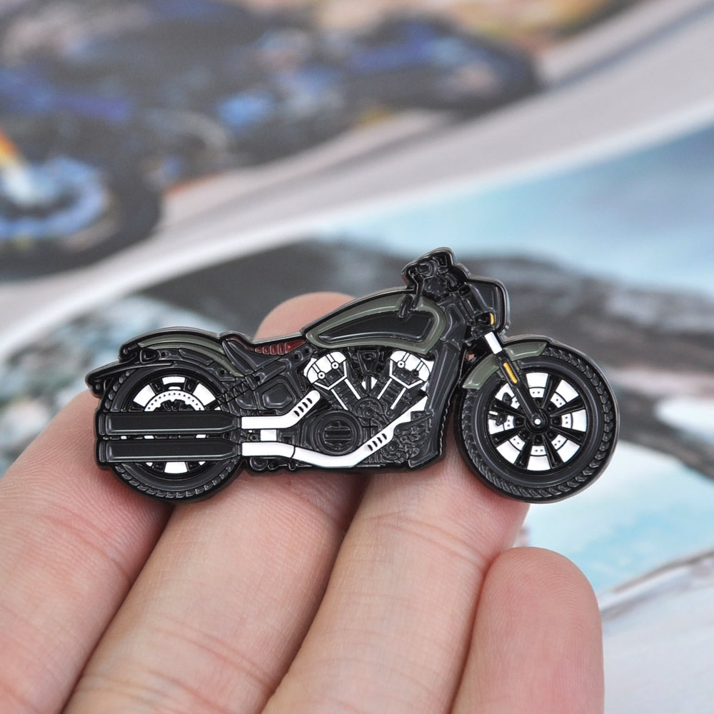 Indian Scout Bobber Motorcycle Lapel Pin Badge