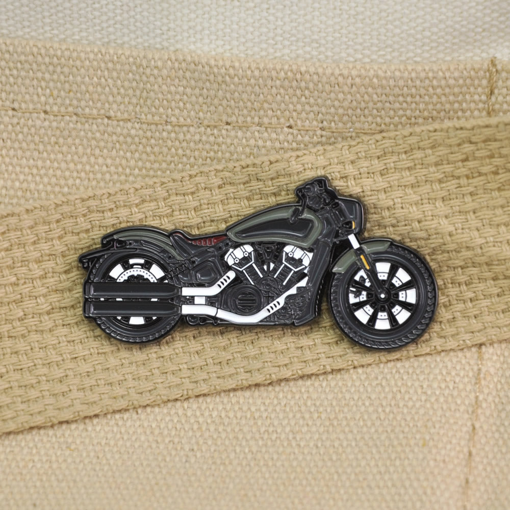 Indian Scout Bobber Motorcycle Lapel Pin Badge