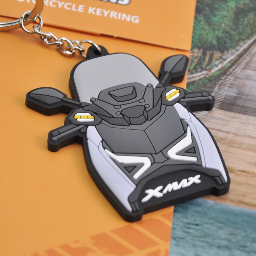 Yamaha-Xmax-300-125-250-Rubber-Keyring-Keychain-Modification-PVC-Key-Holder-Accessories-Motopins