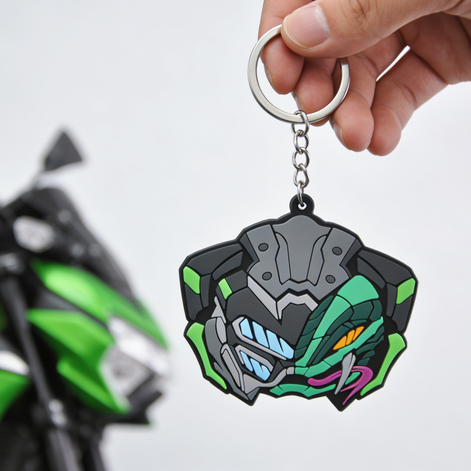 MOTOPINS Kawasaki Z900 Keychain Motorcycle Rubber Key Ring Accessories