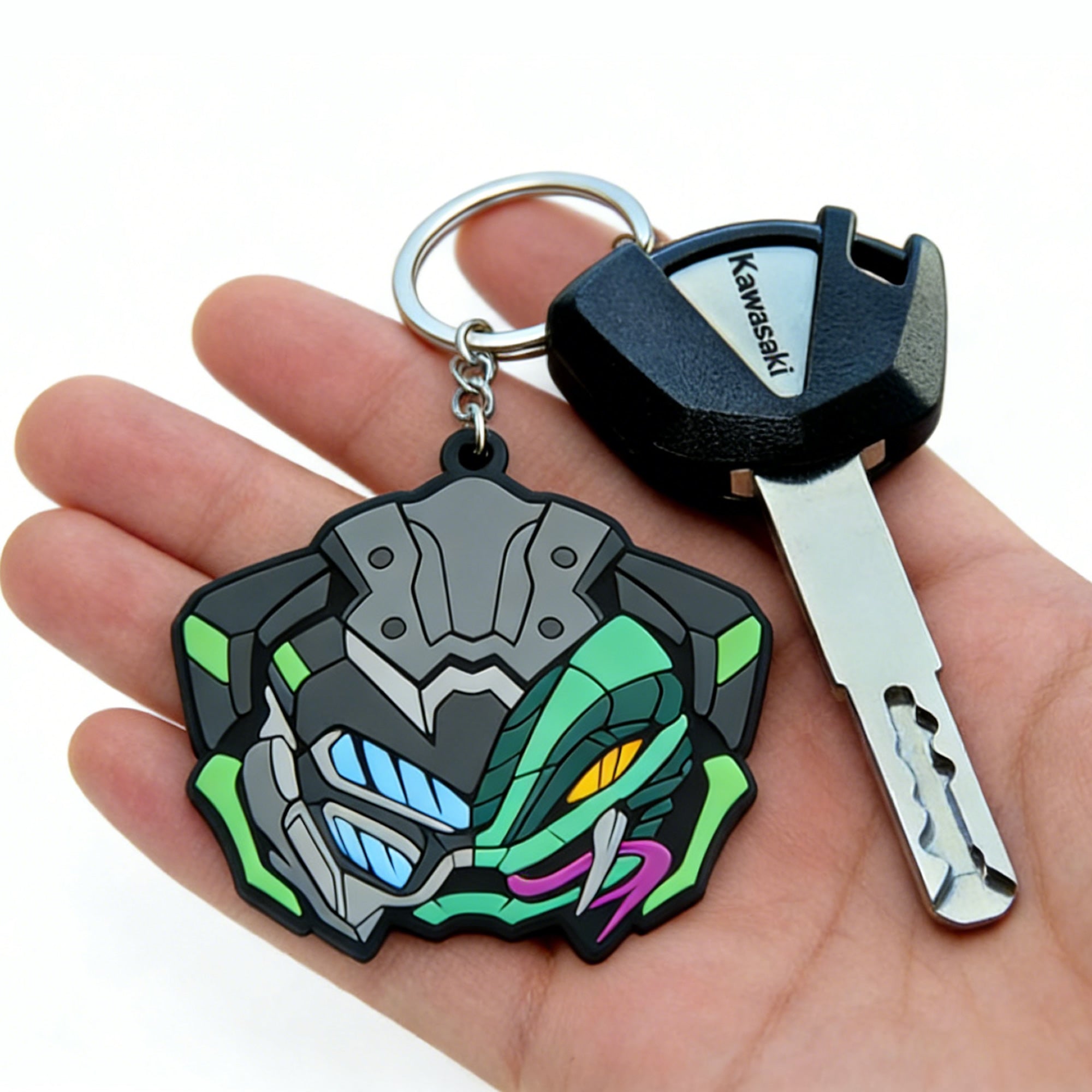 MOTOPINS Kawasaki Z900 Keychain Motorcycle Rubber Key Ring Accessories